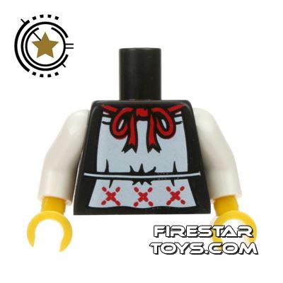LEGO Mini Figure Torso - Apron with RibbonBLACK