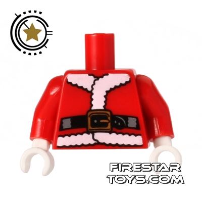 LEGO Mini Figure Torso - Santa - Father Christmas CoatRED