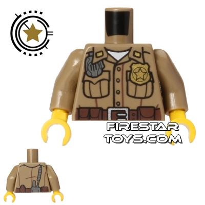 LEGO Mini Figure Torso - Forest Police - RadioDARK TAN