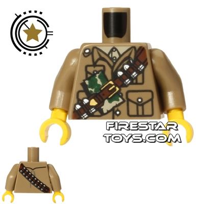 LEGO Mini Figure Torso - Safari Jacket - Ammo BeltDARK TAN
