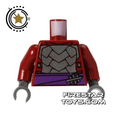 LEGO Mini Figure Torso - Teenage Mutant Ninja Turtles - Shredder ArmourDARK RED
