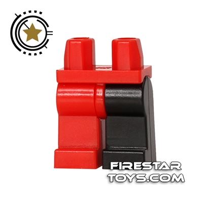 LEGO Minifigure Legs - Black And RedRED