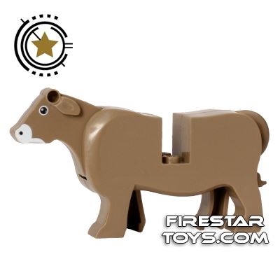 BrickForge Animals Mini Figure - Jersey Cow - Dark TanDARK TAN