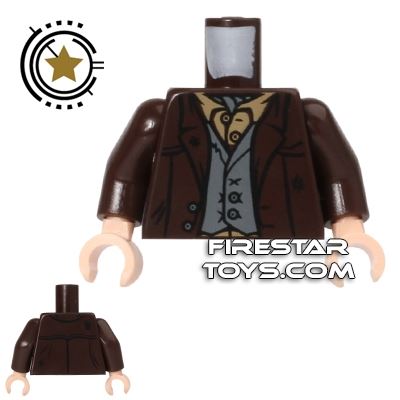 LEGO Mini Figure Torso - Dark Brown Jacket