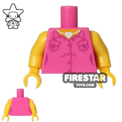 LEGO Mini Figure Torso - Pink BlouseDARK PINK