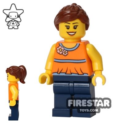 LEGO City Mini Figure - Orange Halter Top