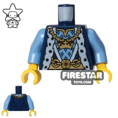 LEGO Mini Figure Torso - Castle King RobeDARK BLUE
