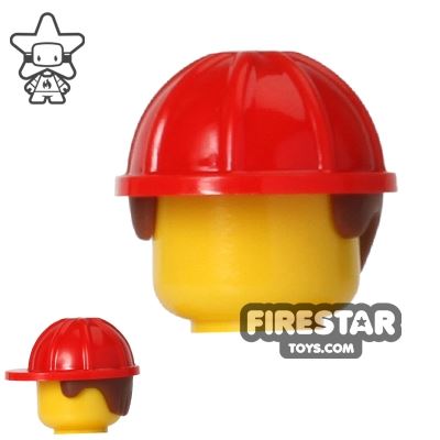 LEGO Construction Hard Hat Helmet with Hair
