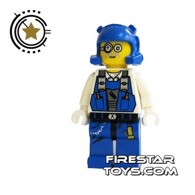 LEGO Power Miners Mini Figure - Power Miner - Brains - Blue Outfit