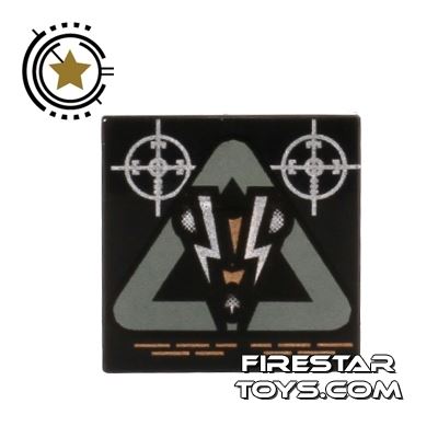 Printed Tile 2x2 - Insectoid LogoBLACK