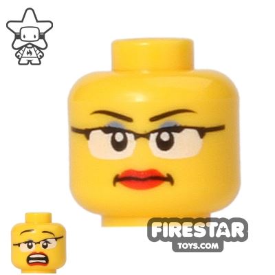 LEGO Mini Figure Heads - Glasses - Smile/ScaredYELLOW