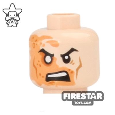 LEGO Mini Figure Heads - Shredder - AngryLIGHT FLESH
