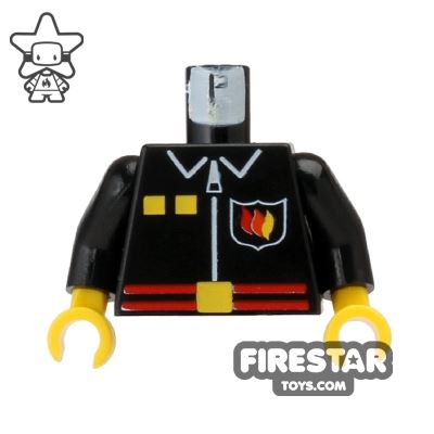 LEGO Mini Figure Torso - Fireman Jacket - Fire Badge