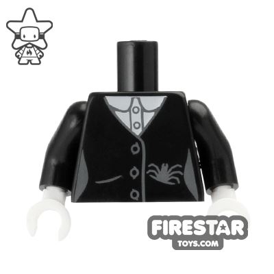 LEGO Mini Figure Torso - Goth - Black JacketBLACK