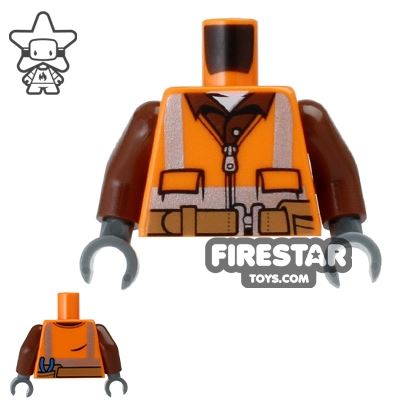 LEGO Mini Figure Torso - Construction Jacket and Shirt