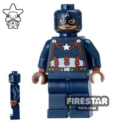 LEGO Super Heroes Mini Figure - Captain America - Dark Blue Suit