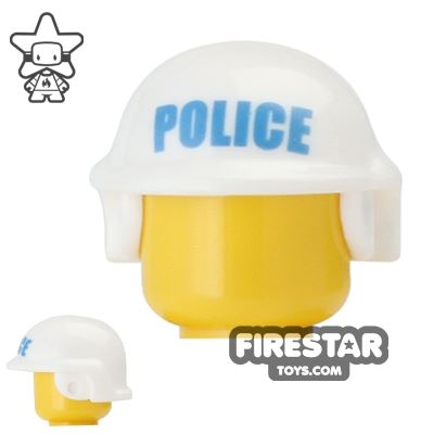 BrickForge Tactical Helmet with Police PrintWHITE