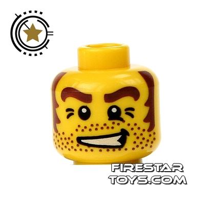 LEGO Mini Figure Heads - SmirkYELLOW