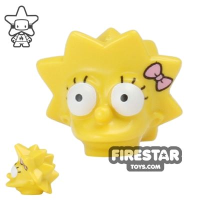 LEGO Mini Figure Heads - The Simpsons - Lisa Simpson with BowYELLOW