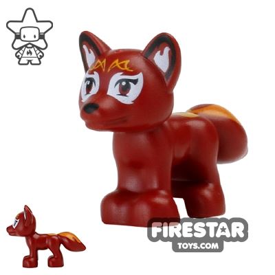 LEGO Animals Mini Figure - Fox - Dark Red with Tribal DecorationsDARK RED