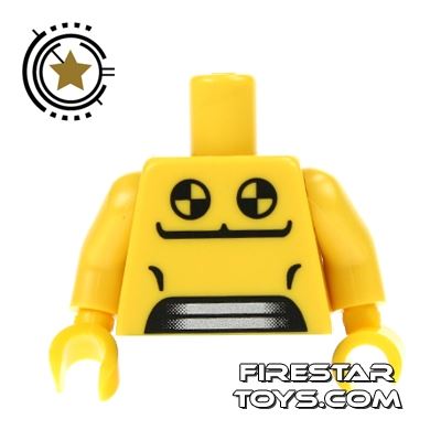 LEGO Mini Figure Torso - Crash Test DummyYELLOW