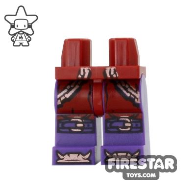 LEGO Mini Figure Legs - Ninjago - Purple with ChainsDARK RED