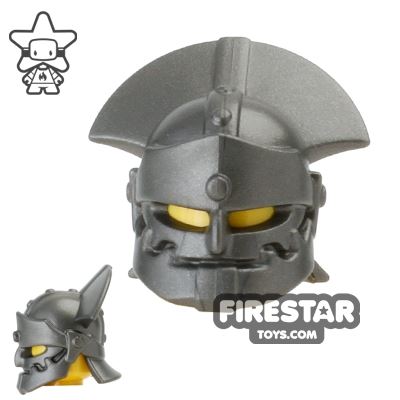 BrickWarriors Minifigure Headgear Orc HelmetSTEEL