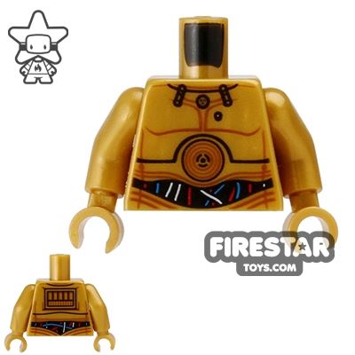 LEGO Mini Figure Torso - C-3PO with WiresPEARL GOLD