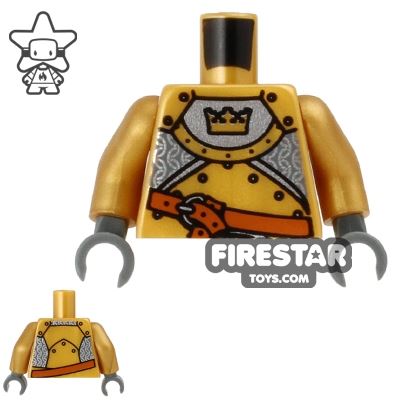 LEGO Mini Figure Torso - Gold Knight ArmourPEARL GOLD