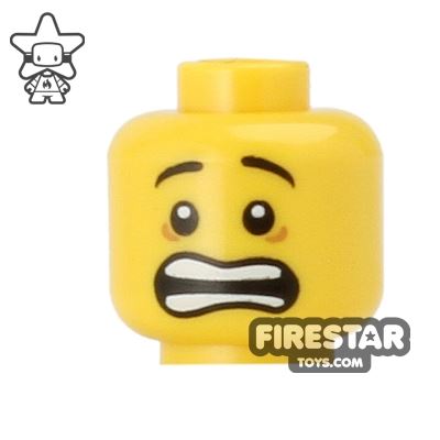 LEGO Mini Figure Heads - ScaredYELLOW
