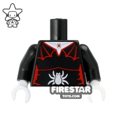LEGO Mini Figure Torso - Vampire - Spider CorsetBLACK