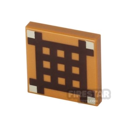 Printed Tile 2x2 - Minecraft Crafting Table GridMEDIUM DARK FLESH