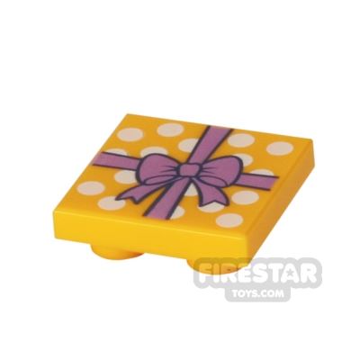 Printed Inverted Tile 2x2 - Gift Wrapped Present