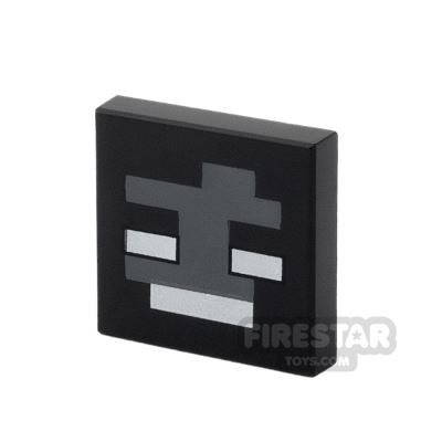 Printed Inverted Tile 2x2 - Minecraft WitherBLACK
