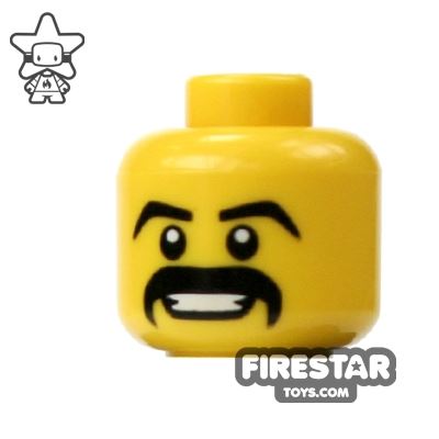 LEGO Mini Figure Heads - Big MoustacheYELLOW