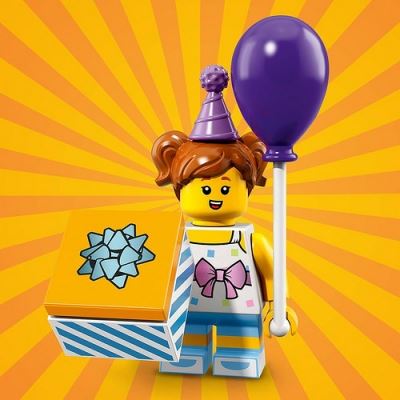 Nr 6 Birthday Party Girl #1349 Lego Minifiguren Serie 18 