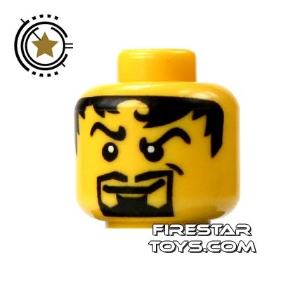 LEGO Mini Figure Heads - Goatee And Arched EyebrowsYELLOW