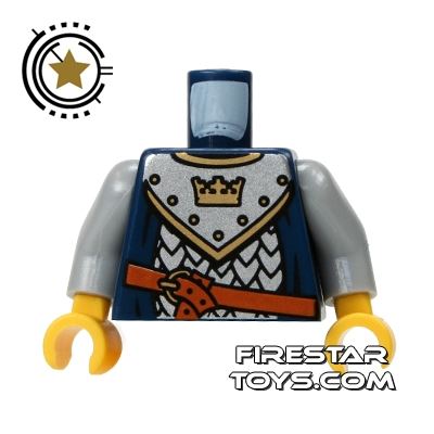 LEGO Mini Figure Torso - Crown KnightDARK BLUE