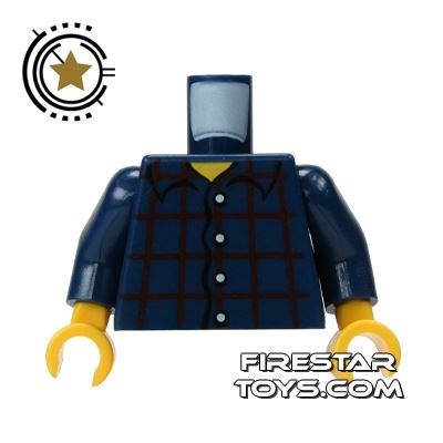LEGO Minifigure Torso Plaid ShirtDARK BLUE
