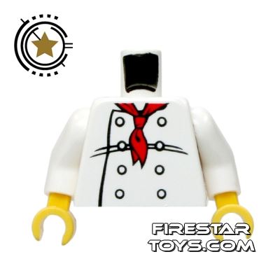 LEGO Mini Figure Torso - ChefWHITE