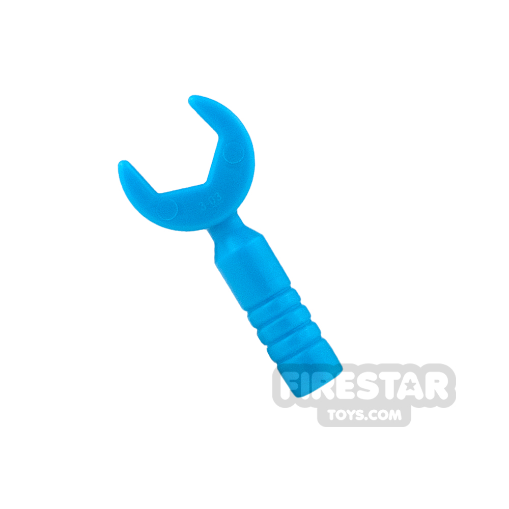 LEGO - Open End Wrench - 3-Rib Handle - Dark Azure