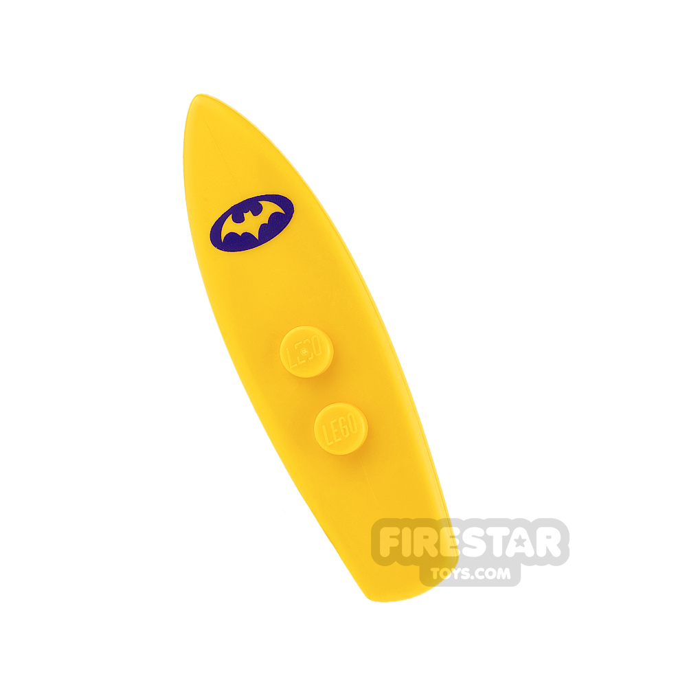 LEGO - Surfboard - Yellow with Batgirl Logo
