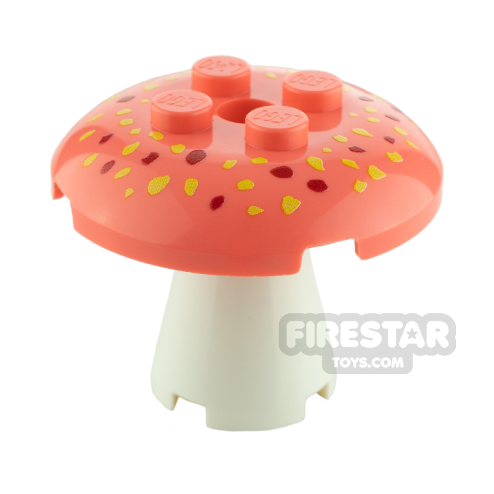 Custom Design Toadstool Large Coral and White