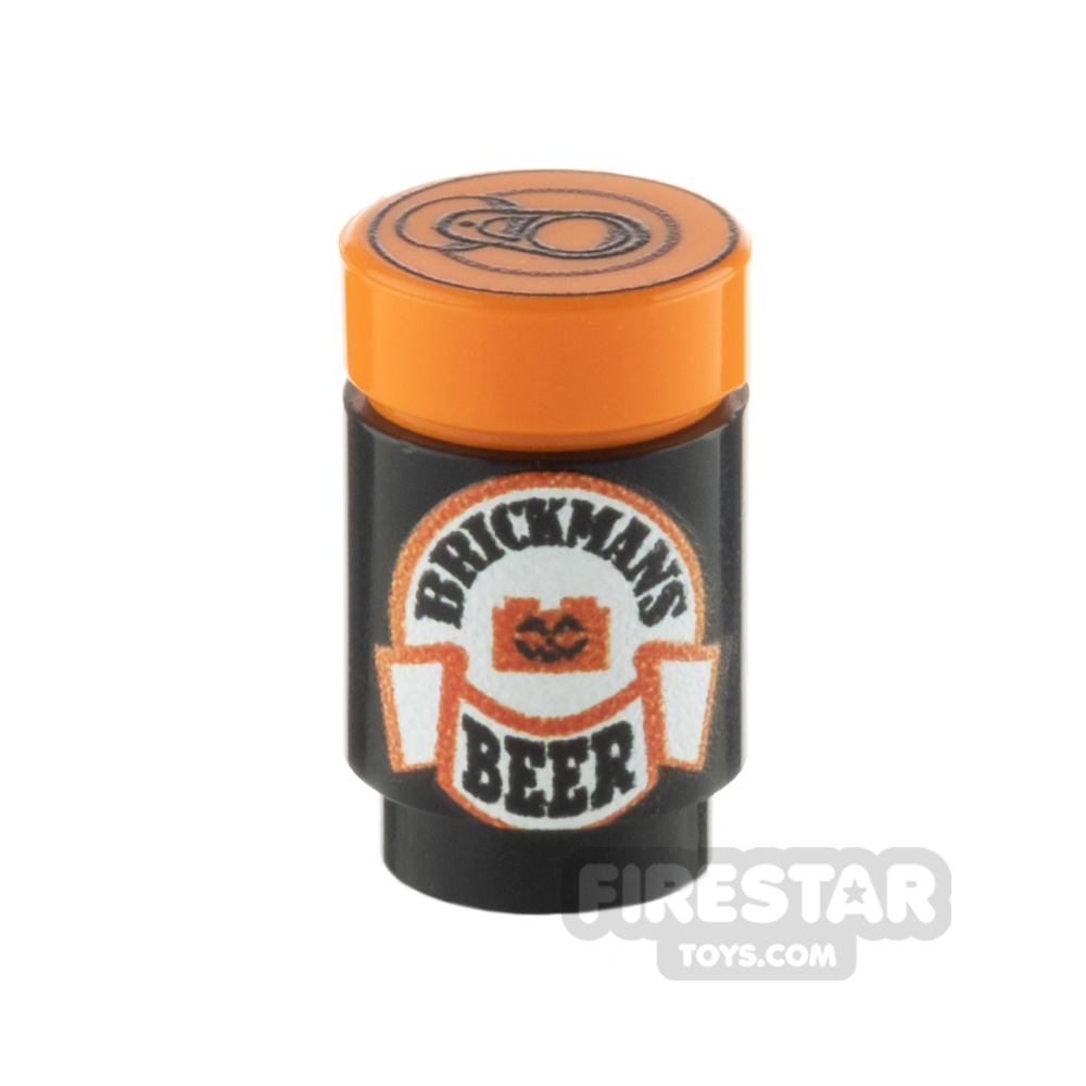 Custom Design Brickmans Pumpkin Beer CanBLACK