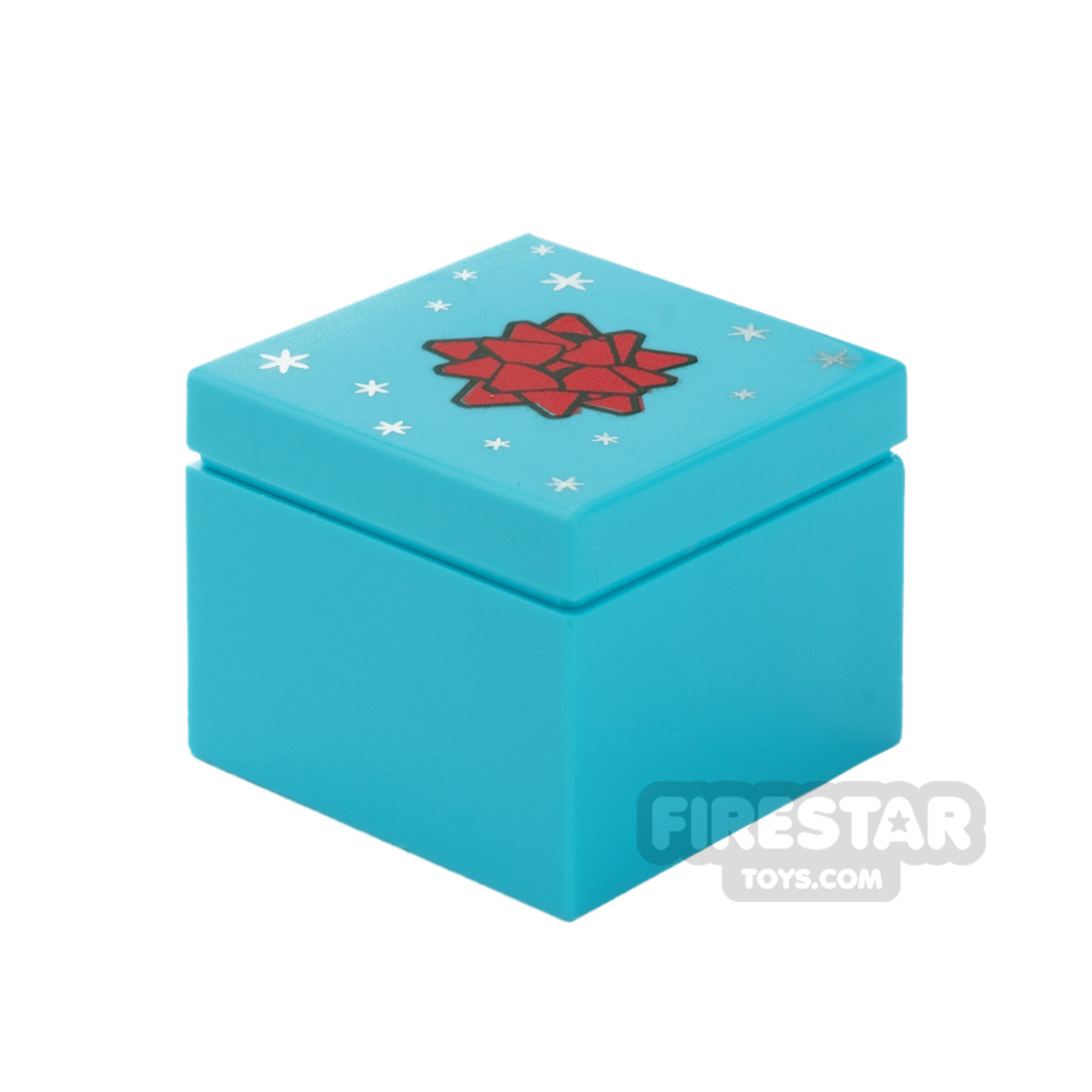 LEGO Present Gift with Red BowMEDIUM AZURE