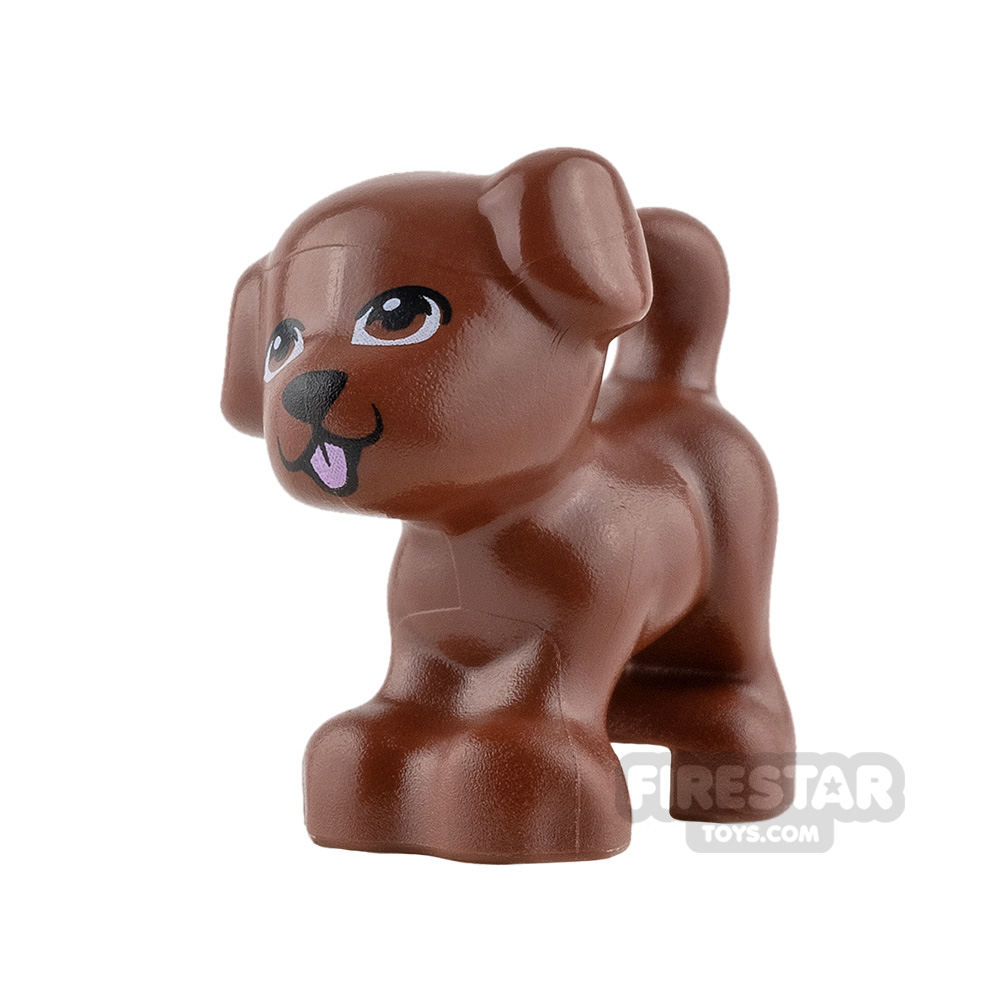 LEGO Animals Mini Figure - Puppy - Reddish Brown with Pink TongueREDDISH BROWN
