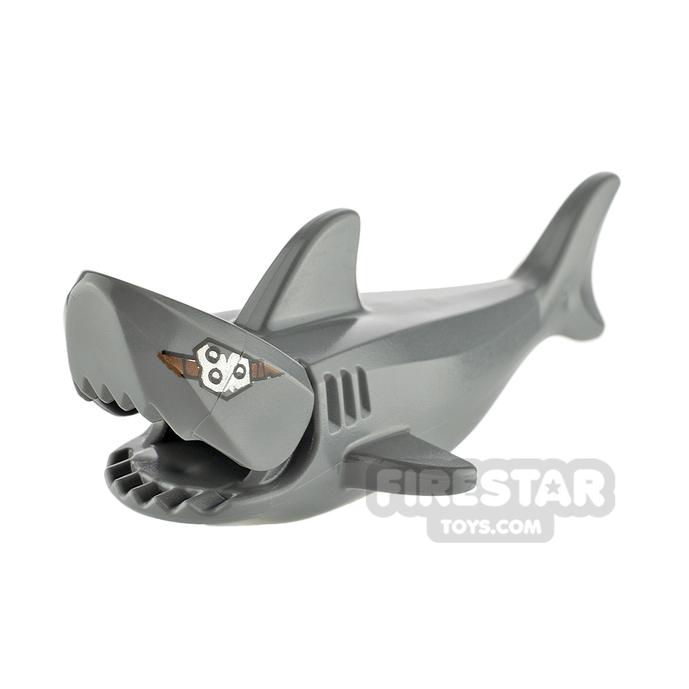 LEGO GRAY SHARK & LITTLE FISH ~ Minifigure White Eyes Fish Sea Animal  *NEW* 