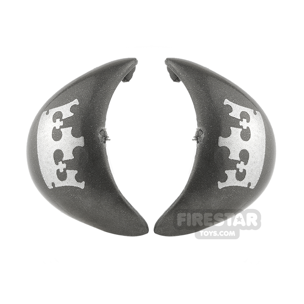 BrickForge - Round Pauldrons - Steel with Silver Crown - PairSTEEL