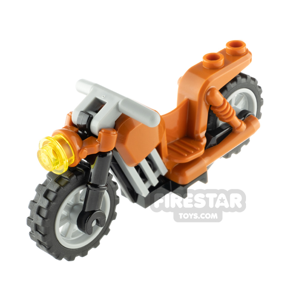 LEGO Chopper Bike Black Frame and Light Gray WheelsDARK ORANGE