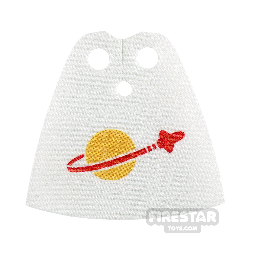 Custom Design Cape - Standard - White with Classic Space LogoWHITE